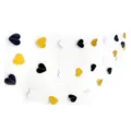 Black gold white heart paper garland banner for wedding party decoration hanging backdrop. - 4m Black Gold Heart