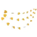Gold glitter heart garland for wedding party decoration, hanging heart banner for romantic events. - 2m Gold Heart