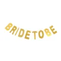 Gold glitter BRIDE TO BE banner paper bunting garland for wedding party decoration props - DFQ61 BRIDE TO BE (Gold)