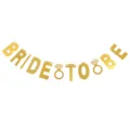Gold glitter paper bride to be banner letter garland for wedding party decoration props. - DFQ60 BRIDE Hollow Ring TO Hollow Ring BE (Gold)