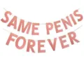 Roségold Glitzer Junggesellenabschied Party Banner Same Penis Forever Girlande Deko - Roségold SAME PENIS FOREVER