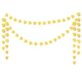 Gold glitter heart banner garland for wedding engagement party and romantic event decoration detail - DFQ31 4m Glitter Heart Banner