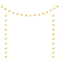 Gouden glitter hartjesslinger voor feest bruiloft verloving pensioen hangende decoratie banner - Hart Slinger Snoeren / Gouden Perzik Hart
