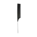 Professional salon pintail comb detail shot, fine teeth and steel pin for precise hair parting. - Black