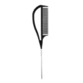 Professional hair highlighting teasing comb with metal steel pin tail for salon styling. - Black