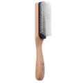 Brosse coiffante en bois à 9 rangées pour hommes, peigne de salon lisse et pratique. - Grain de Bois