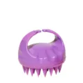 Spazzola per massaggio del cuoio capelluto viola con manico per pulizia capelli e spa di testa. - Viola
