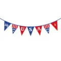 American Independence Day 4th of July bunting flags red white and blue party banner decoration - DFI035 4th of July USA Pennant Banner