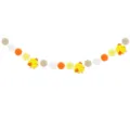 Easter felt pom pom garland cute chick hanging banner for party decoration festive supplies - Four-Color Pom Pom Chick Garland