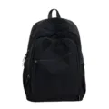 Zaino casual impermeabile nero per viaggi e scuola, modello leggero e pratico. - Nero