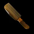 Peigne à cheveux en plastique ambre pour hommes coiffure rétro, outil de coiffure large manche. - Thé Transparent