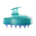 Cepillo de silicona para masajear el cuero cabelludo con cerdas suaves para lavar el pelo. - Estilo de Cristal / Verde