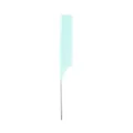 Mint green pintail comb with metal needle for professional hair styling and sectioning. - Candy Green