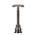 Vintage double edge safety razor with stand classic metal manual shaving tool for men grooming - Copper