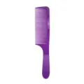 Purple plastic hair comb designed for professional salon styling and daily hair care use. - Purple