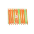 Hair perm rods set, orange and green plastic cold wave rollers for salon styling, size 2. - Size 2 (Pack of 10)