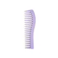 Peigne à cheveux violet à dents larges, outil démêlant design vague pour cheveux. - Violet