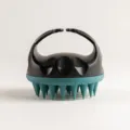 Cepillo de masaje para cuero cabelludo de silicona negro y azul, herramienta de champú. - Negro Verde