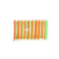 Japanese hair perm rods set, orange and green curling rollers, salon styling tools for women. - Size 4 (Pack of 10)