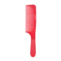 Red plastic flat top hair cutting comb for professional salon styling and men grooming. - Watermelon Red