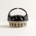 Cepillo masajeador de cuero cabelludo negro beige, peine champú silicona para cuidado del pelo. - Negro y Gris