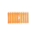 Hair perm rods set, orange and green plastic hair rollers for professional salon styling use. - Size 5 (Pack of 10)