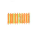 Orange green plastic hair perm rods set, professional salon curling tools pack for styling. - Size 6 (Pack of 10)