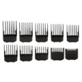 Professional hair clipper guards set replacement limit combs for salon and home use black - Black 10-Piece Set + PVC Stand + Color Box