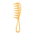 Orange wide tooth comb for men retro hair styling portable plastic styling tool for daily use - Orange