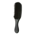Gebogen Zwijnenhaar Baardborstel Zwarte Houten Handvat Mannen Haar Styling Grooming Tool - Zwart Met Zwart Bont
