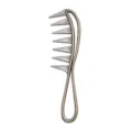 Wide tooth hair comb for men styling retro oil slick curly hair texture portable daily use - Gray