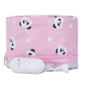 Pink electric hair heating cap waterproof steaming cap for deep conditioning and hair care treatment. - CN Plug (Random Zipper Color) / White Panda