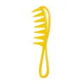 Yellow wide tooth hair comb for men styling retro oil hair portable curling tool plastic - Yellow