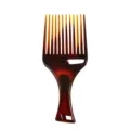 Amber tortoiseshell styling pick comb for men's classic oil slick hairstyles. - Amber