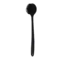 Black long handle silicone bath body scrubber soft brush for home shower and skin cleaning - Black
