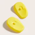 Yellow silicone hair dyeing ear protectors, waterproof protective ear caps, 2 pieces. - Adult Style / 1 Pair/Pack / Yellow