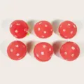 Bigoudis en mousse rouge, boule à boucler sans chaleur en forme de fraise pour la nuit, 6p. - Type de Bille Fraise / Lot de 6 / Rouge