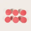 Primo piano di bigodini in gommapiuma rosa, materiale spugnoso morbido per ricci senza calore. - Tipo Sfera Regolare / Set da 6 / Rosa