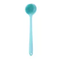 Long Handle Silicone Bath Body Scrubber Soft Bristles Shower Brush for Daily Home Use - Blue