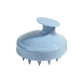 Brosse de massage du cuir chevelu en silicone bleue, brosse à shampooing douce pour cheveux. - Bleu