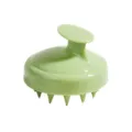 Brosse de massage du cuir chevelu en silicone vert brosse shampoing doux bain sec et humide - Vert