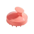 Brosse de massage du cuir chevelu en silicone rose pour le lavage des cheveux à la maison - Rouge
