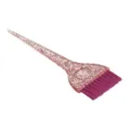 Professional hair tint brush with glitter handle and soft bristles for hair coloring. - Large Dyeing Brush / Single Piece / Red