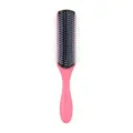 Spazzola per capelli rosa a 9 file con cuscino nero e perni bianchi per lo styling. - Rosa nero