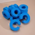 Bigodini in schiuma blu per styling notturno, set di arricciacapelli morbidi senza calore. - 12 Pz/Confezione Taglia Grande / Blu