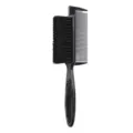 Portable double-sided barber brush and hair styling comb for men's oil head grooming. - Black