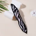 Zebra print sponge hair curler, lazy hair styling tool, soft foam hair roller for styling. - Black & White Stripe