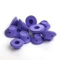 Purple silicone hair rollers soft curlers mushroom wave lazy hair styling tools set - 10 Large + 10 Small (OPP Bag) / Purple