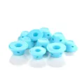 Soft silicone hair rollers, mushroom bell curlers, lazy hair styling tools, blue, set. - 10 Large + 10 Small (OPP Bag) / Light Blue