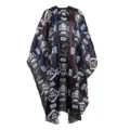 Professional black barber salon cape waterproof hairdressing hair cutting gown cover - Black